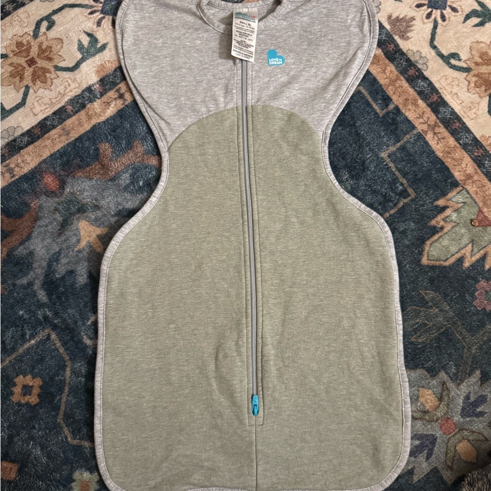Love to Dream Gray and Green Swaddle